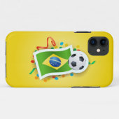 Brasilien, Fußballdesign Case-Mate iPhone Hülle (Rückseite (Horizontal))