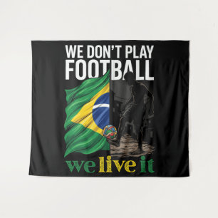 Brasilien Fußballfan-Teppich - Spieltagsbanner Wandteppich