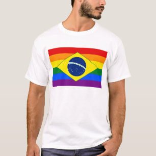 Brasilien Gay Pride Rainbow Flag T - Shirt