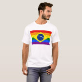Brasilien Gay Pride Rainbow Flag T - Shirt (Vorne ganz)
