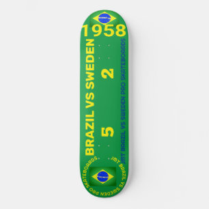 BRASILIEN GEGEN SCHWEDEN 1958 8 1/4" Skateboard D