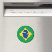 Brasilien - Gnarly Flag Magnet (In Situ (Geschirrspüler))