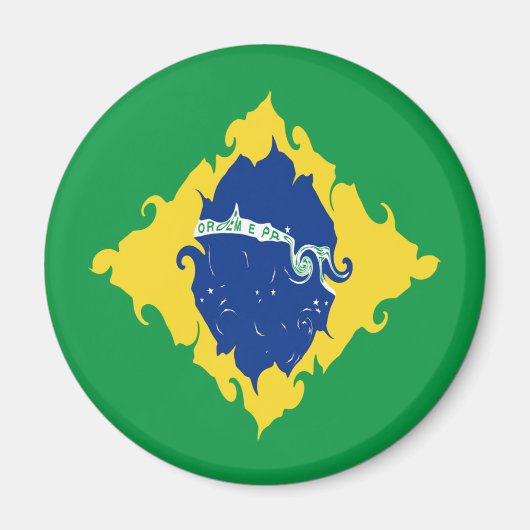 Brasilien - Gnarly Flag Magnet (Vorne)