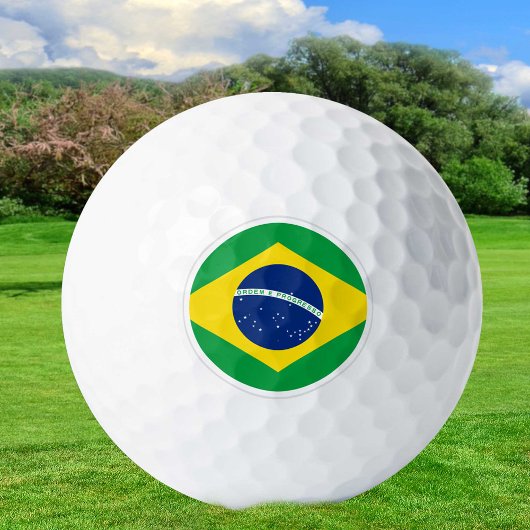 Brasilien Golf Balls, brasilianische Flaggengolfer Golfball