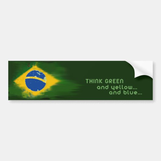 Brasilien Green and yellow Autoaufkleber (Vorne)
