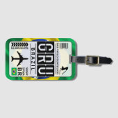 Brasilien GRU Airport Code Gepäckraum Tag Gepäckanhänger (Vorderseite (Horizontal))