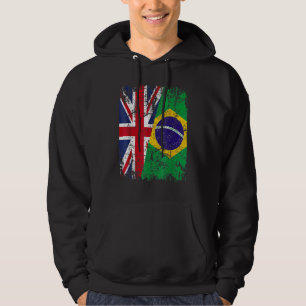 BRASILIEN Halb GROSSBRITANNIEN UK Freundschaftsfla Hoodie