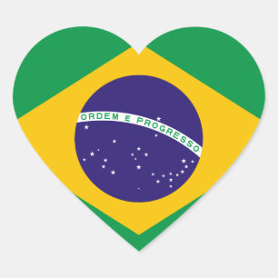 Brasilien Herz-Aufkleber