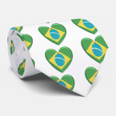 Brasilien-Herz-Flagge Krawatte (Gerollt)