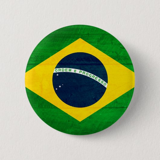 Brasilien-Holz-Flagge Button (Vorderseite)