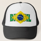 Brasilien-Hut Truckerkappe (Vorderseite)