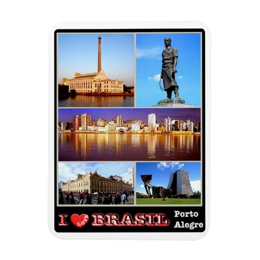 Brasilien - I Liebe - Porto Alegre - Magnet (Vertikal)