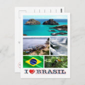Brasilien - I Liebe - Postkarte (Vorne/Hinten)