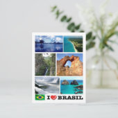 Brasilien - I Liebe - Postkarte (Stehend Vorderseite)