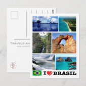 Brasilien - I Liebe - Postkarte (Vorne/Hinten)