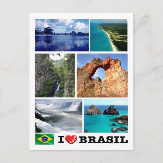 Brasilien - I Liebe - Postkarte (Vorderseite)