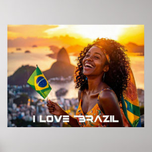 BRASILIEN - ICH LIEBE BRASILIEN POSTER