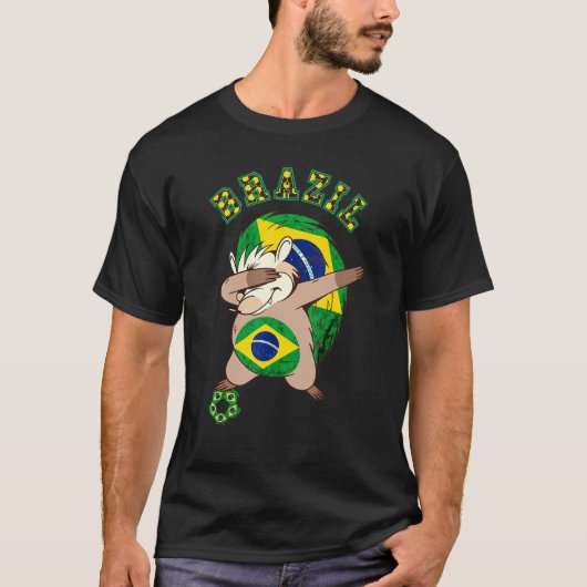 Brasilien Igel Brasilianischer Fußballspieler Ball T-Shirt (Vorderseite)