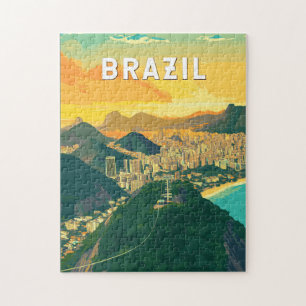 Brasilien Illustration Travel Art Vintag Puzzle