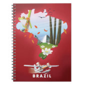 Brasilien Illustriertes Reiseplakat. Notizblock (Vorderseite)