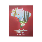 Brasilien Illustriertes Reiseplakat. Notizblock (Rotiert)
