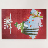 Brasilien Illustriertes Reiseplakat. Puzzle (Horizontal)