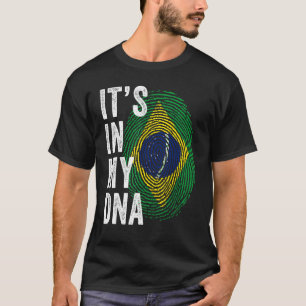 Brasilien In meiner DNA ist brasilianische Fingera T-Shirt