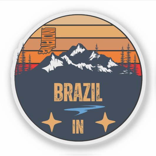 Brasilien, Indiana Aufkleber (Vorderseite)