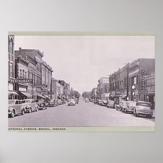 Brasilien, Indiana National Avenue Poster (Vorne)