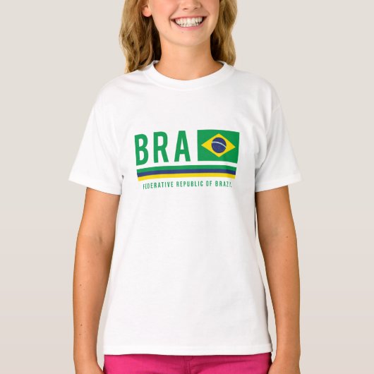 Brasilien - ISO-Code-Alpha 3-Design-T - Shirt (Vorderseite)