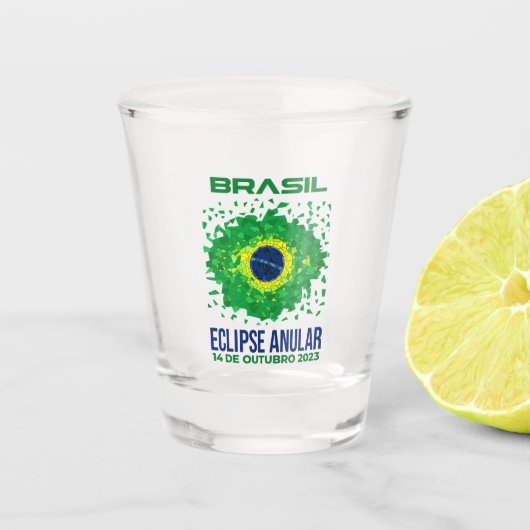 Brasilien Jährliches Eclipse-Shot-Glas Schnapsglas (Vorderseite)