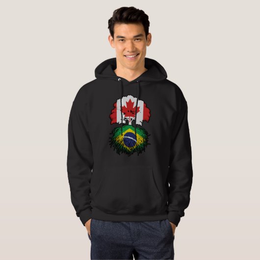 Brasilien - kanadisches Kanada Tree Roots Flag Hoodie (Vorne ganz)
