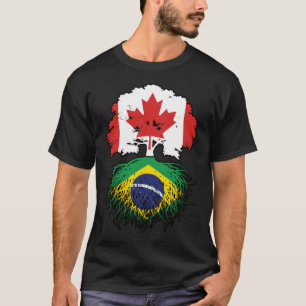 Brasilien - kanadisches Kanada Tree Roots Flag T-Shirt