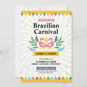 Brasilien Karneval Party Flyer Einladung