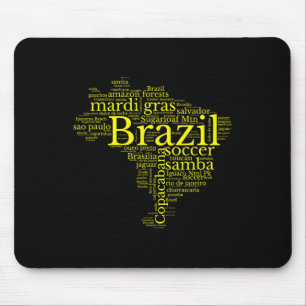 Brasilien Karte Brasilianischer Fußball Copacana B Mousepad
