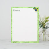 Brasilien-Karte Briefbogen (Stehend Vorderseite)