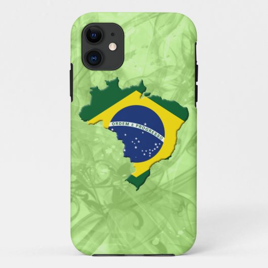 Brasilien-Karte Case-Mate iPhone Hülle (Rückseite)