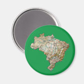 Brasilien Karte Magnet (Vorderseite/Rückseite)
