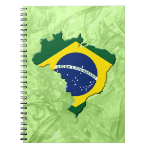 Brasilien-Karte Notizblock