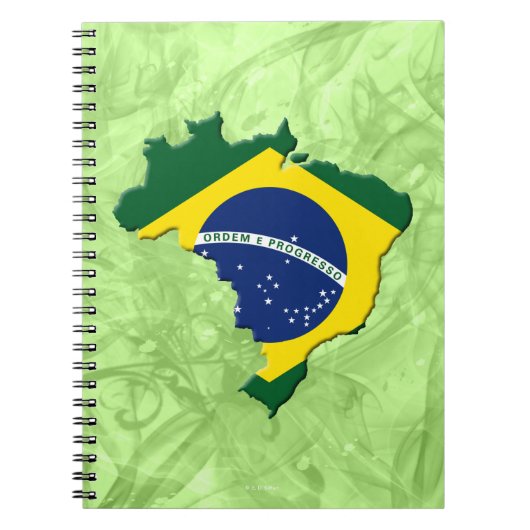 Brasilien-Karte Notizblock (Vorderseite)
