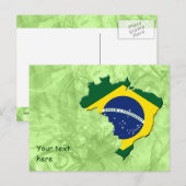 Brasilien-Karte Postkarte (Vorne/Hinten)