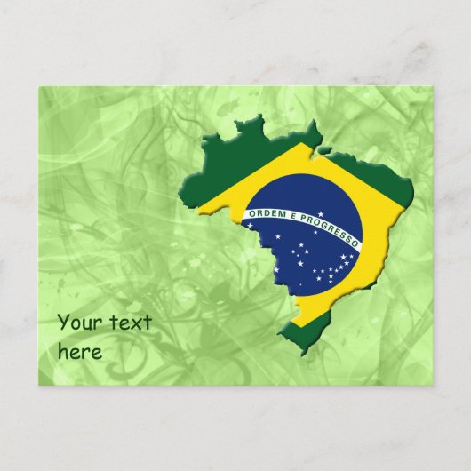 Brasilien-Karte Postkarte (Vorderseite)