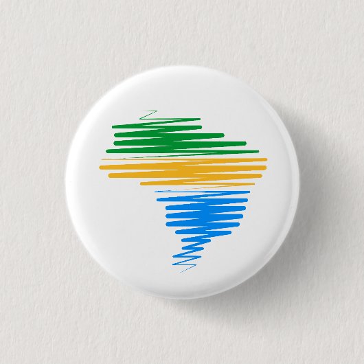 Brasilien kartografiert Grenze mit brasilianischen Button (Vorderseite)