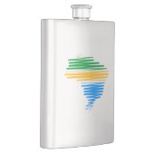 Brasilien kartografiert Grenze mit brasilianischen Flachmann (Rechts)