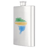 Brasilien kartografiert Grenze mit brasilianischen Flachmann (Links)