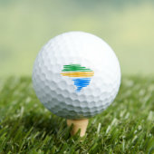Brasilien kartografiert Grenze mit brasilianischen Golfball (Insitu T-Shirt)