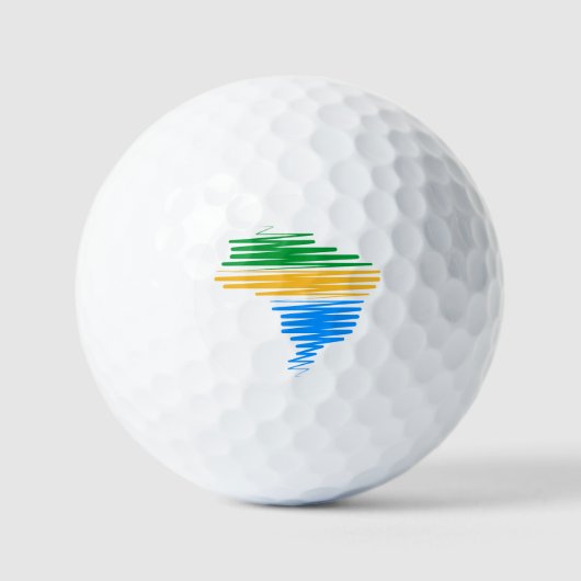 Brasilien kartografiert Grenze mit brasilianischen Golfball (Vorderseite)