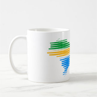 Brasilien kartografiert Grenze mit brasilianischen Kaffeetasse