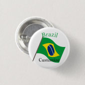 Brasilien Landesflagge Thunder_Cove Button (Vorne & Hinten)