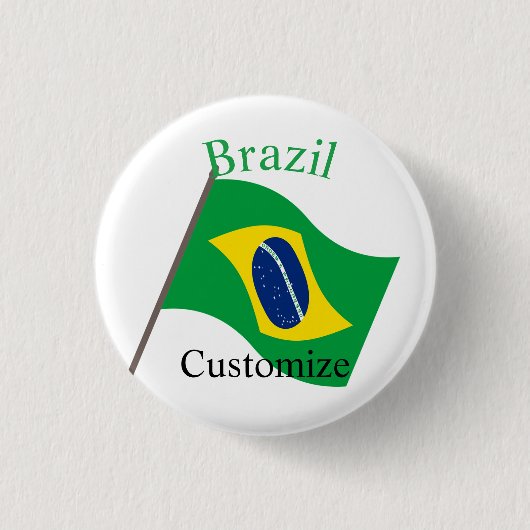 Brasilien Landesflagge Thunder_Cove Button (Vorderseite)